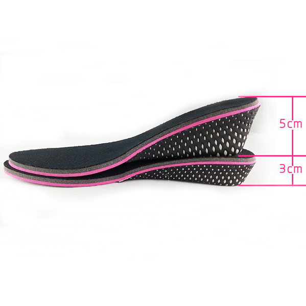 3CM 5CM Fashion Invisible Increased Pad Height Shoes Insoles for Women