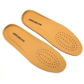 AOKANG Breathable Leather Insoles Soft Shoes Pad