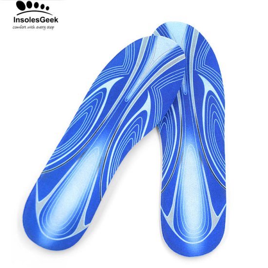 Blue TPE Silicone Shoe Insert Soft Sport Insoles GK-412 - Click Image to Close