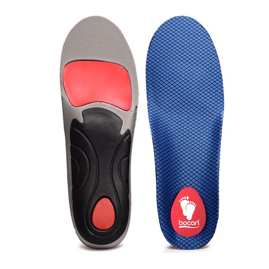Bocan PORON EVA Shock Absorption GEL Insoles for Outdoor Sports Shoes - Click Image to Close