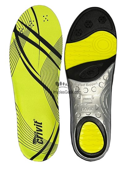 CRIVIT Midfoot Support TPU Sports Insole Light Yellow GK-1857 - Click Image to Close