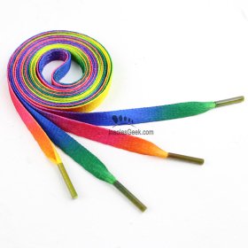 Fashion Colorful Rainbow Weave Shoe Laces GK-1737