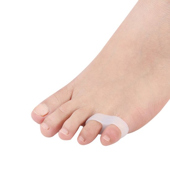 Foot Thumb Gel Splint Straightener Double Toes Bunion Corrector - Click Image to Close