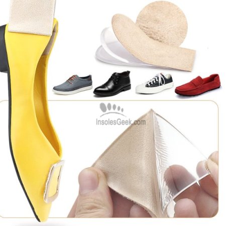 Flannel Silicone Height Increase Insoles 2cm Heel Lift Height GK-934