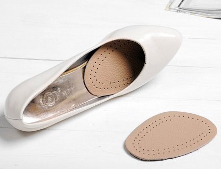 Leather Forefeet Half Pad Women Gel Foot Care Insoles GK-1321