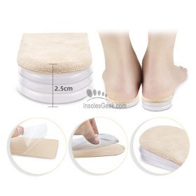 Flannel Silicone Height Increase Insoles 2cm Heel Lift Height GK-934