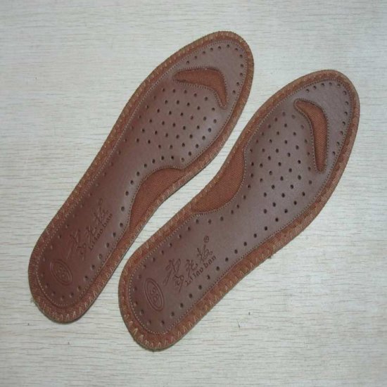 Perfumed Deodorant Antibacterial Leather Cushioning Insoles - Click Image to Close