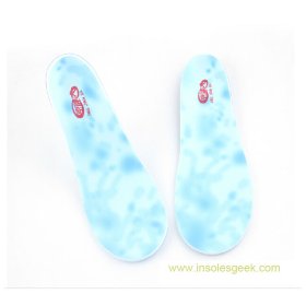 Comfortable PU Memory Foam Foot Care Shoe Insoles Blue GK-510