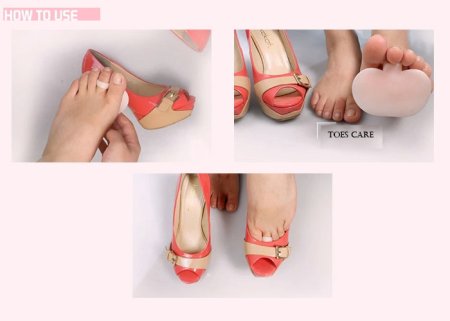 Adhesive Soft High Heel Forefoot Pad Anti-slip Insoles GK-1318