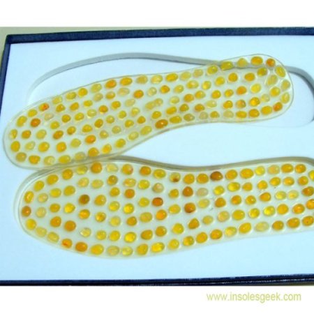 Natural Agate Gel Insoles Foot Massage Shoe Inserts Pad GK-1001