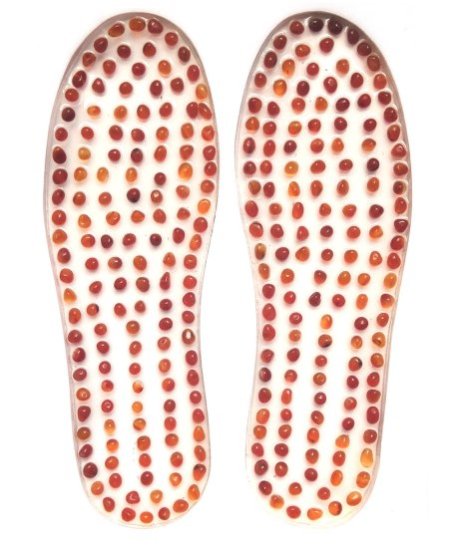 Natural Agate Gel Insoles Foot Massage Shoe Inserts Pad GK-1001