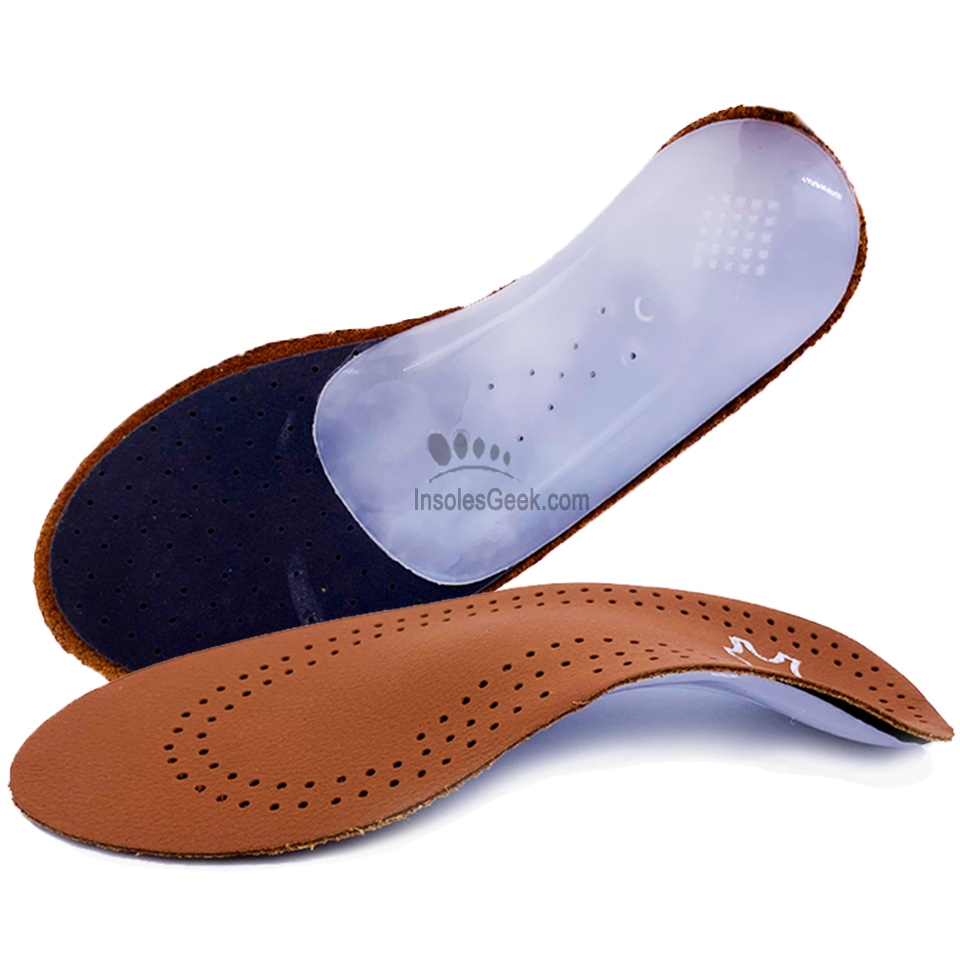 Flat Foot Arch Support Orthopedic Leather Insoles GK627