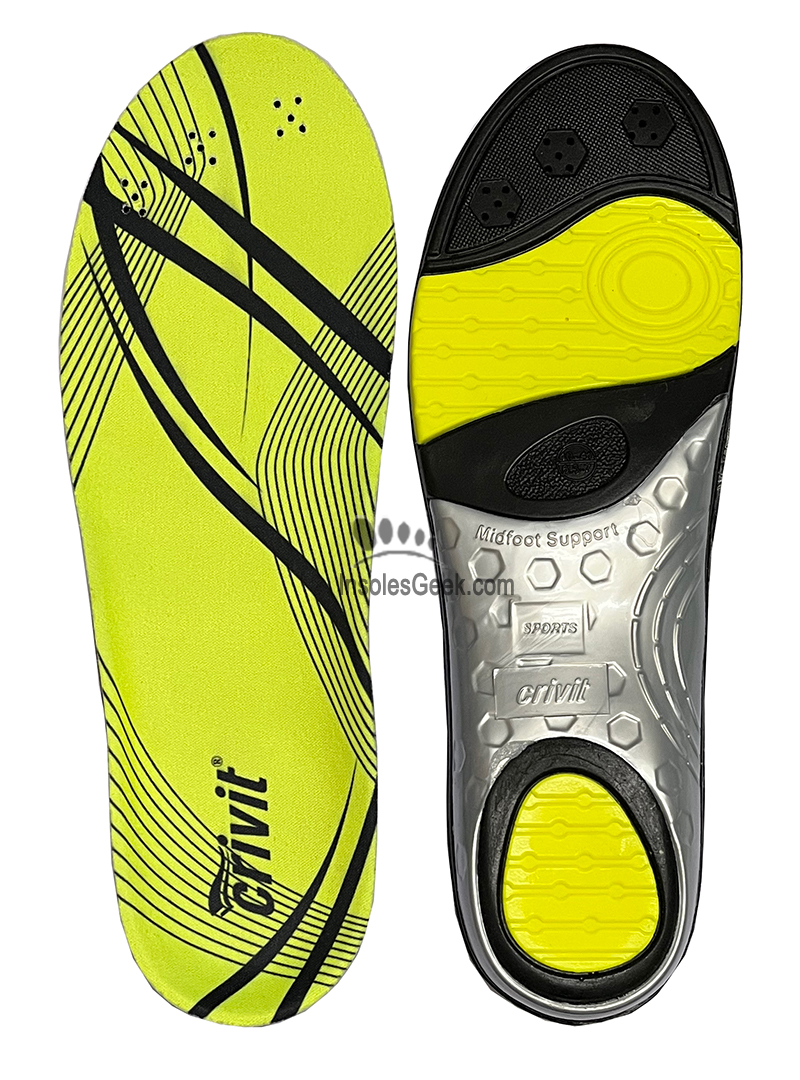 CRIVIT Midfoot Support TPU Sports Insole Light Yellow GK1857